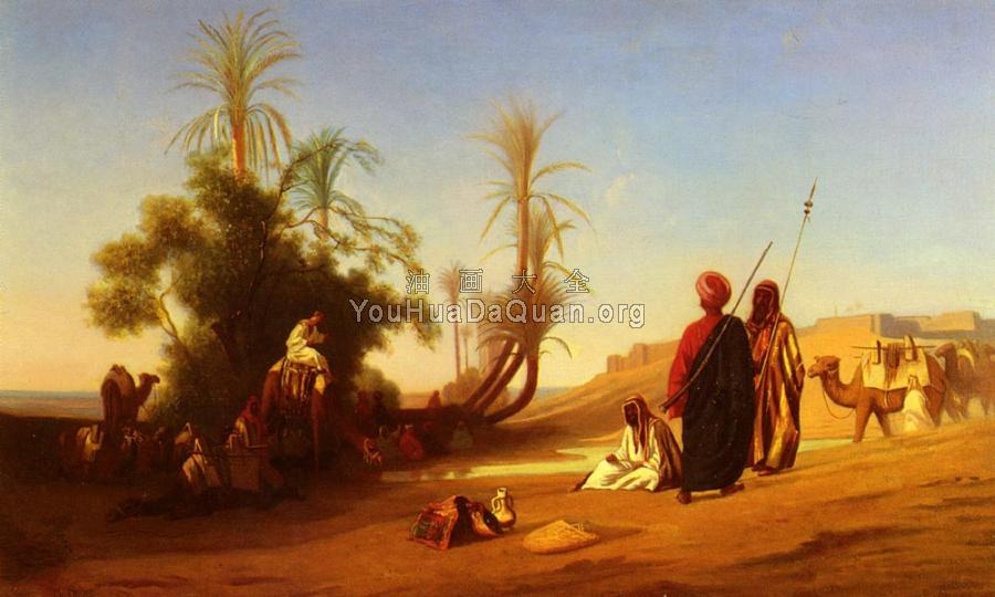 Rest at the Oasis - 查尔斯·西奥多·弗里尔